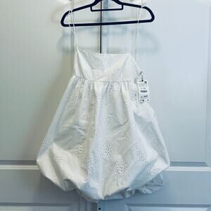 NWT Zara Eyelet Dress - Women Size L - White